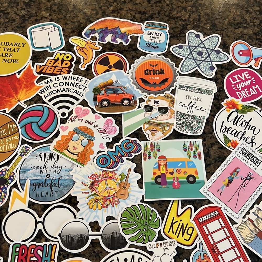 Assorted Stickers / Water Bottle Sticker Bundle (75) - Picture 7 of 8